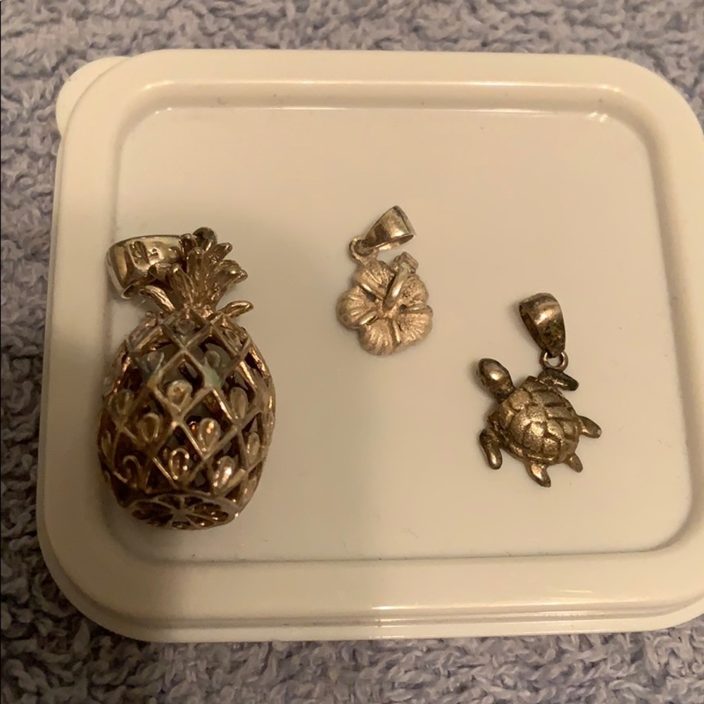3 sterling silver Hawaiian charms